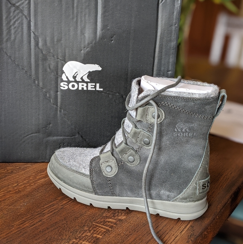 Sorel Explorer Joan Waterproof Boots COAL 7